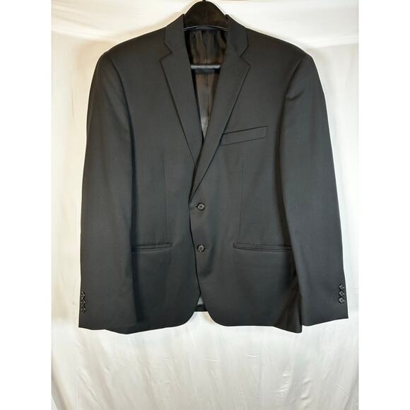 Men’s Suit 42 Slim 35 Short Black Finchley Basic Classic Black Set Funeral Job - Picture 14 of 14